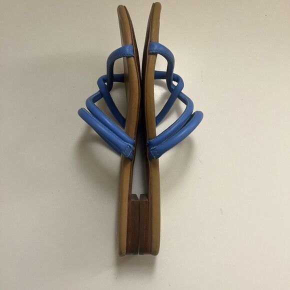 Madewell Women’s The Amel Slide Sandal Ornamental Blue Leather Size 9 NK019 - Picture 6 of 8